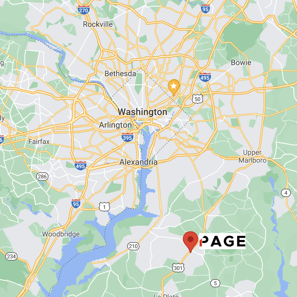 PAGE Building Group Map Waldorf Maryland